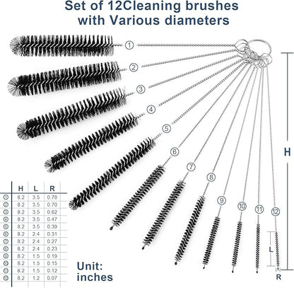 Straw Cleaner Brushes Sets, 12 Pieces 8.2 Inch Botthle Cleaning Brush and Nylon - Image 8