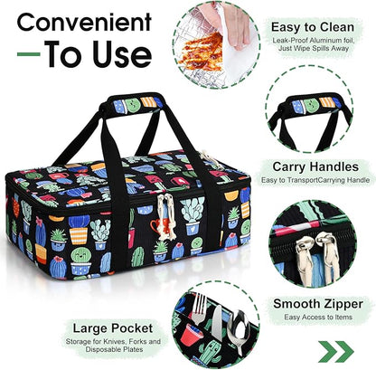 Corduroy Casserole Carrier, Insulated Lasagna Lugger - Image 3