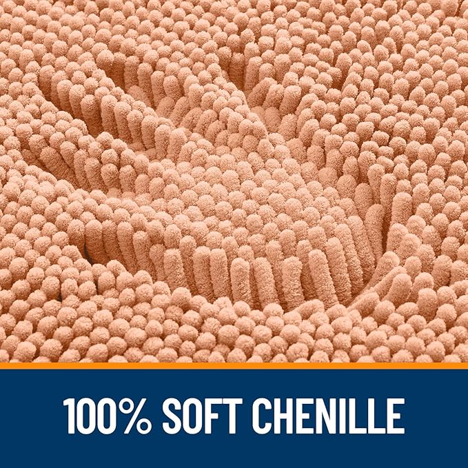 OLANLY Bathroom Rugs 30x20, Extra Soft Absorbent Chenille Bath Rugs, Rubber - Image 3