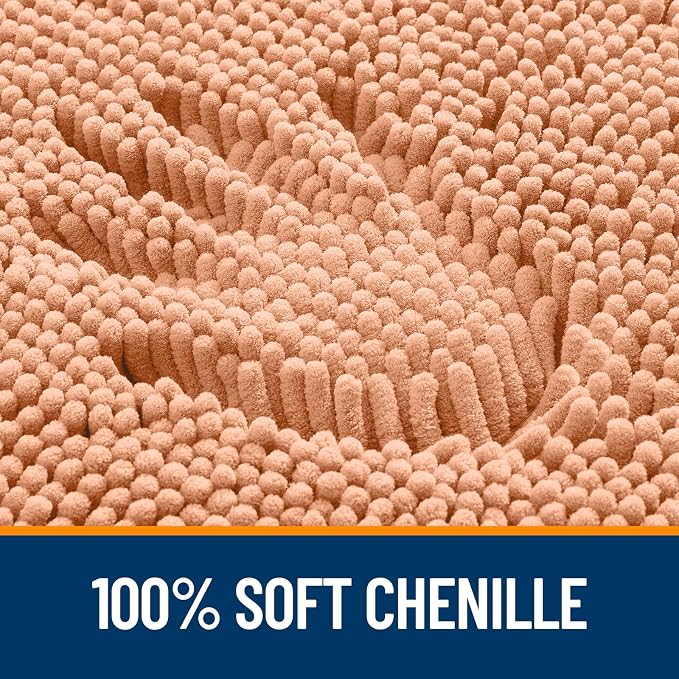 OLANLY Small Bathroom Rugs 24x16, Extra Soft Absorbent Chenille Bath Rugs - Image 3