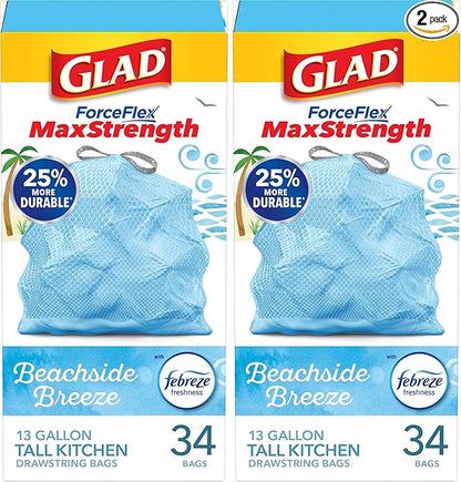 Glad Trash Bags, 13 Gallon by GladTrashFoodStorage