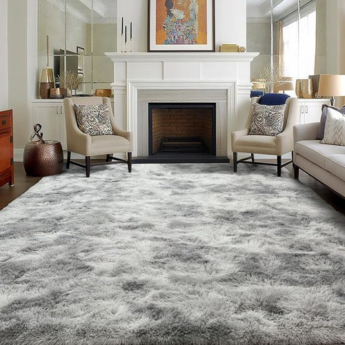 8x10 Ft Extra Large Shag Rugs for Living Room, Tie Dyed Ultra Soft Fluffy Furry - Image 2