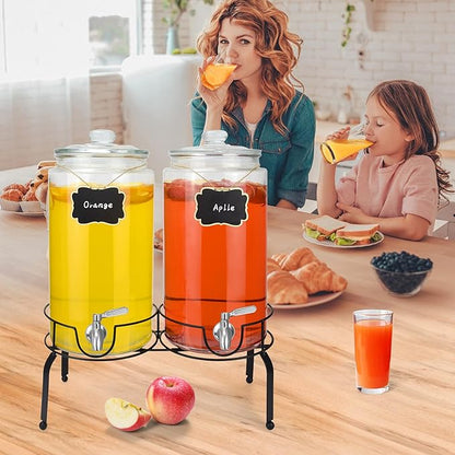 2 Gallon Beverage Dispenser 2 Pack, Stainless Steel Spigot Drink Dispenser - Image 5