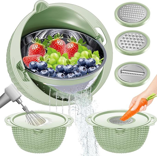 4-1 Colander with Fruit Bowl Set by UTTKOJ