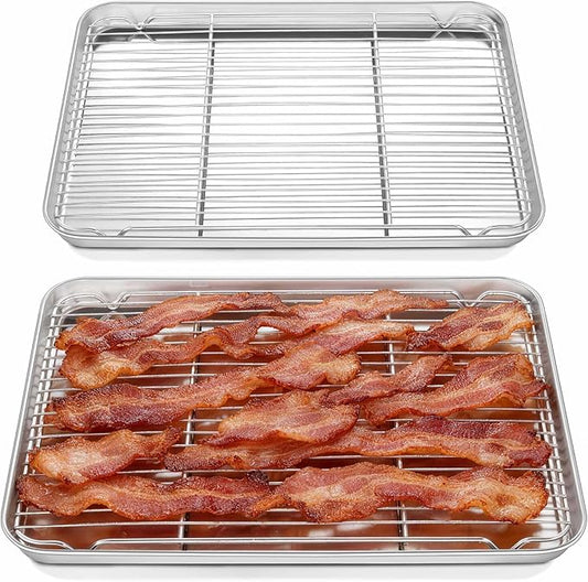 Homikit Baking Sheet with Rack Set, 18x13 Inches Stainless Steel Half Cookie by Homikit