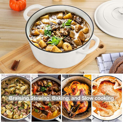 E-far 6 Quart Dutch Oven, Enameled Cast Iron Dutch Oven Pot - Image 4