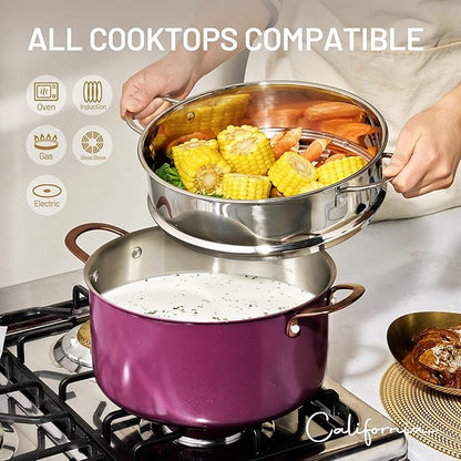 CAROTE 8QT Full Clad Tri Ply Stainless Steel Stock Pot - Image 5