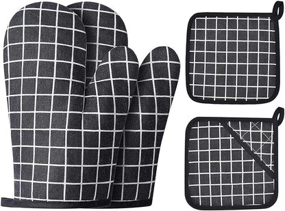 Oven Mitts and Potholders BBQ Gloves-Oven Mitts and Pot Holders by Win+Change