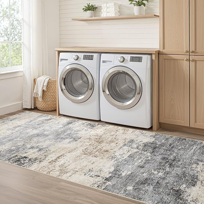 Runner Rug Kitchen Washable Rugs: 2x10 Non-Slip Abstract Soft Modern Stain - Image 7