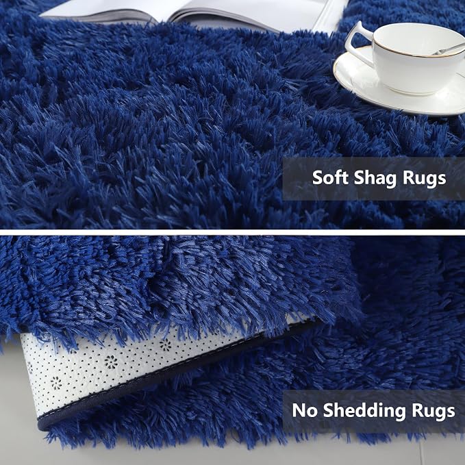 Shag Runner Rug for Bedroom Living Room 3x7 Upgrade Non-Slip Fluffy Soft - Image 4