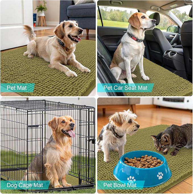 OLANLY Dog Door Mat for Muddy Paws 70x46, Absorbs Moisture and Dirt, Absorbent - Image 7