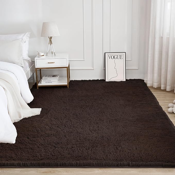 Litanika 5x8 Shag Area Rug for Living Room Bedroom, Non-Shedding Modern Indoor - Image 2