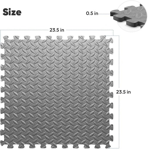36 Pack Home Gym Mat, Puzzle Exercise Mat, EVA Interlocking Foam Floor Tiles - Image 2
