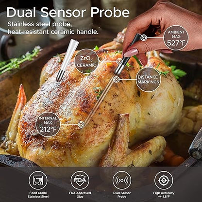 750ft Wireless Meat Thermometer Long Range - Image 3