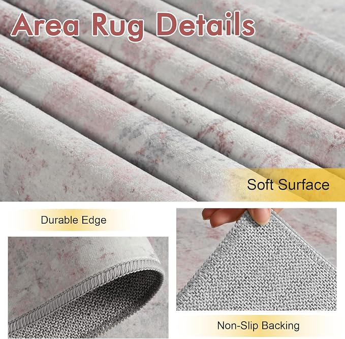 6x9 Ft Large Area Rugs for Living Room, Soft Non-Slip Washable Rugs Modern - Image 6