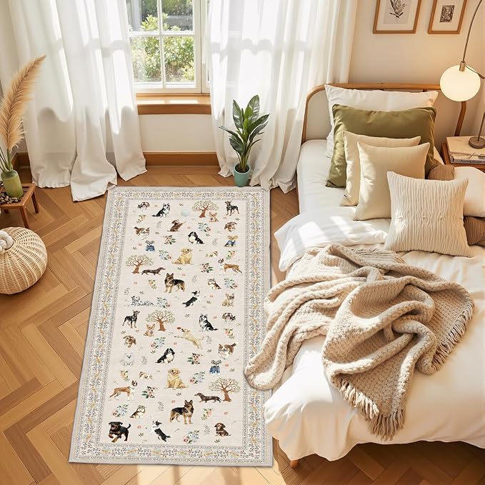 Dog Runner Rug for Entryway, 2x5 Washable Kitchen Mat Ultra-Thin Soft, Non-Slip - Image 2