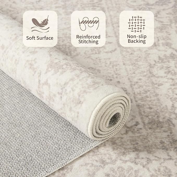Rugxara Washable Area Rug for Living Room, Bedroom Kitchen - Image 4