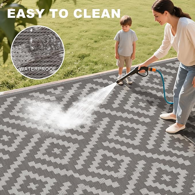 RURALITY Outdoor Rugs 9x12 Feet - Image 5