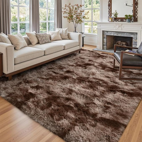 6x9 Ft Large Shag Brown Area Rug by Cuzwlovita
