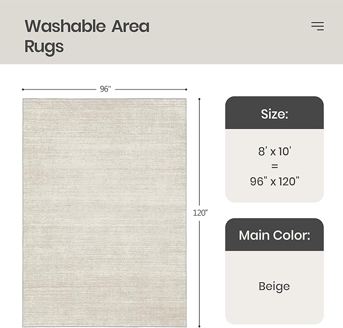 Valenrug Washable Rugs 8x10 - Image 2