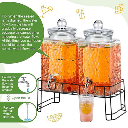 Honeydak 4.6 Gallon Glass Beverage Dispenser - Image 3