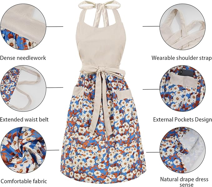 Cute Floral Aprons for Women - Image 5