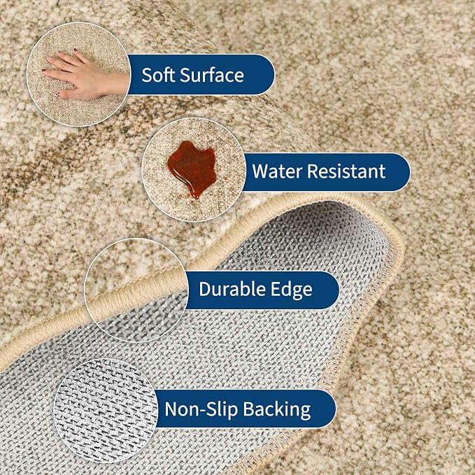 GarveeHome Scalloped 3x5 Area Rug Washable Rug - Image 2