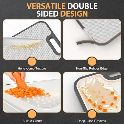 18/8 Stainless Steel Cutting Board, Large Double Sided Chopping Board - Image 5