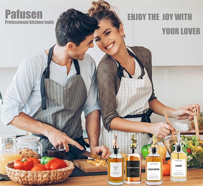 Pafusen 6 Pack Weighted Liquor Pour Spout, Auto Flip Olive Oil Dispenser Spout - Image 6