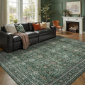 DCX Green 8x10 Rug, Kid & Pet Friendly by DCXWashableRug