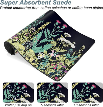 Rnivvi Coffee Mat, Hide Stain Rubber Backed Absorbent Dish Drying Pad - Image 3