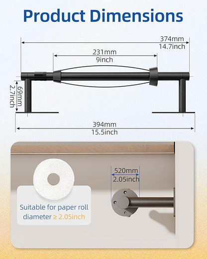 RUACQ Paper Towel Holder Under Cabinet, One Hand Tearing Paper Towel Holder - Image 6