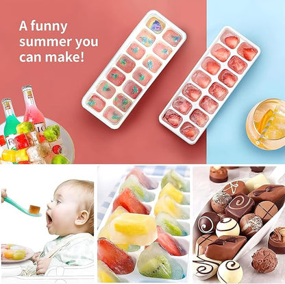 Ice Cube Trays 4 Pack, Airabc Silicone Ice Cube Trays - Image 2
