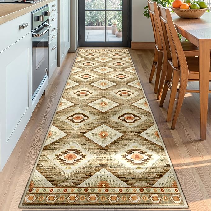 BESTSWEETIE Area Rug 2x10 Rug Machine Washable Non-Slip Low Pile Print Pattern - Image 8