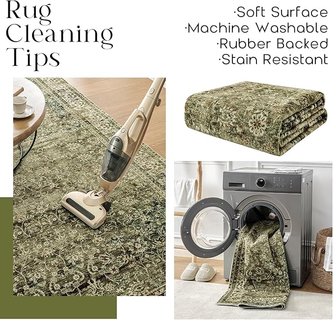 Olive and Tan Boho Front Door Mat - Image 4