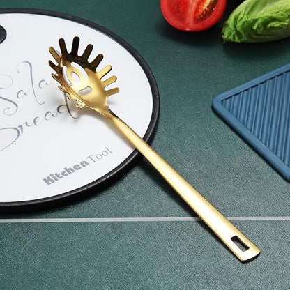 Gold Spaghetti Spoon, Berglander Pasta Server - Image 4
