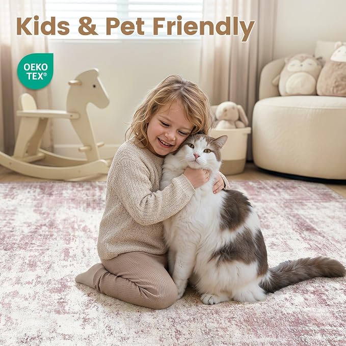 Washable 8x10 Area Rug for Living Room - Image 4