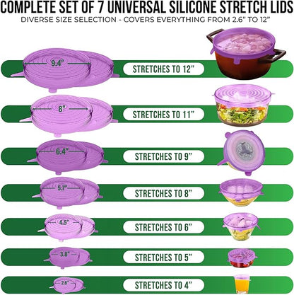 Reusable Silicone Stretch Lids for Food Storage in Fridge - Image 2