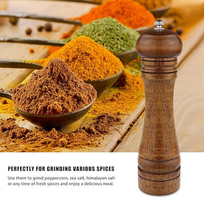 2PCS Salt and Pepper Grinder, Solid Wood Sea Salt and Pepper Shakers, Pepper - Image 4