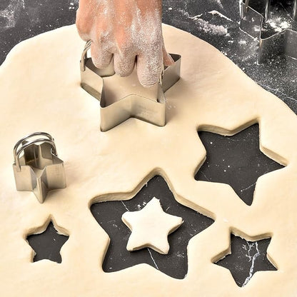 HULISEN Star Cookie Cutter Set, Stainless Steel Biscuit Cutter - Image 3