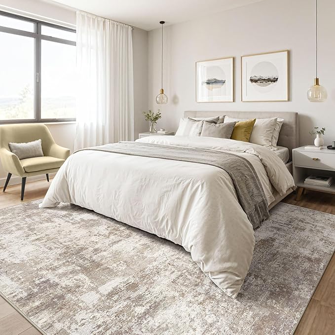 10x14 Area Rugs Living Room: Washable Large Abstract Soft Rug Stain Resistant - Image 4