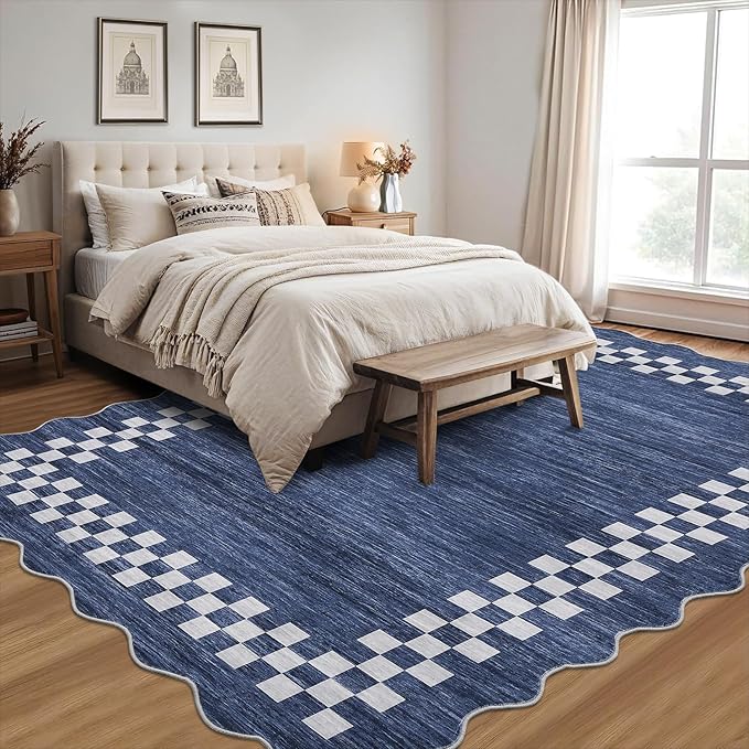 GarveeHome Scalloped Washable Rug 9x12 Area Rug - Image 2