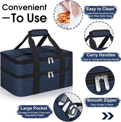 Double Insulated Casserole Carrier, Portable Casserole Carrier - Image 3