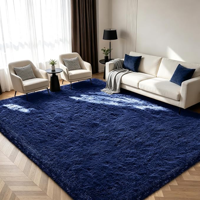 Shag Area Rugs for Bedroom Living Room, 5X8 Ultra Soft Fluffy Area Rugs for Dorm by Boshengya