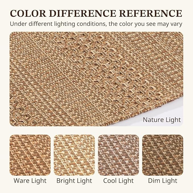 MatEssen 2x7 Thin Runner Rug for Hallway, 30% Cotton 70% Polyester Woven Carpet - Image 7