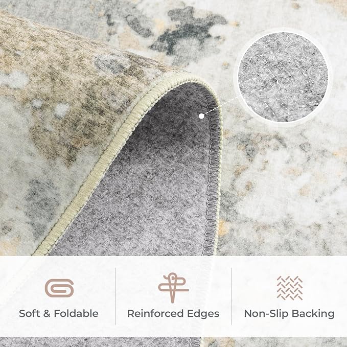 4x6 Rugs for Entryway Non-Slip Washable, Abstract Soft Area Rugs for Living Room - Image 6