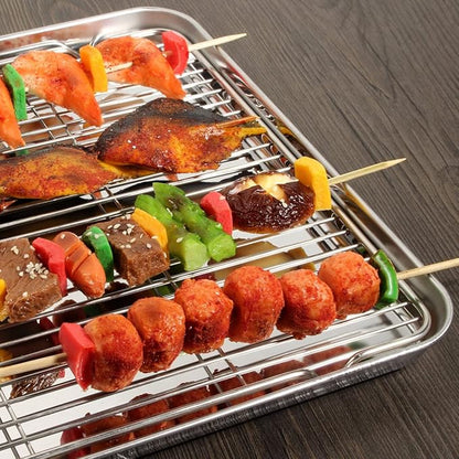 Wildone Baking Sheet & Rack Set, Stainless Steel Cookie Pan - Image 7