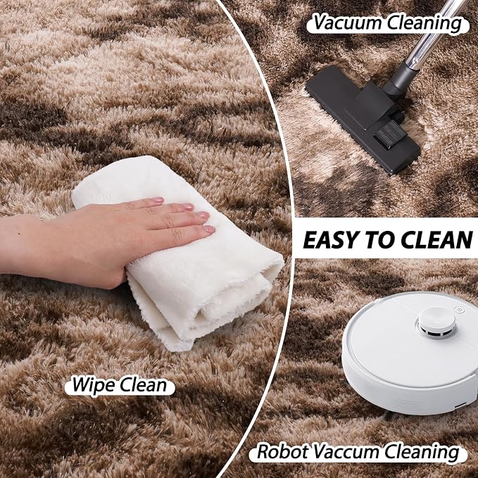 5x7 Fluffy Fuzzy Area Rug for Living Room Bedroom, Ultra Soft Rugs for Living - Image 3