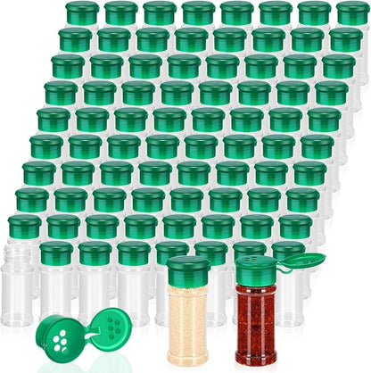 Amyhill 100 Pcs Plastic Spice Bottles Spice Jars by Amyhill