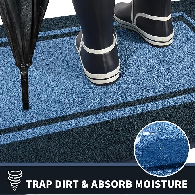 PURRUGS Dirt Trapping Door Mat 24" x 84", Non-Slip Machine Washable Entryway Rug - Image 5